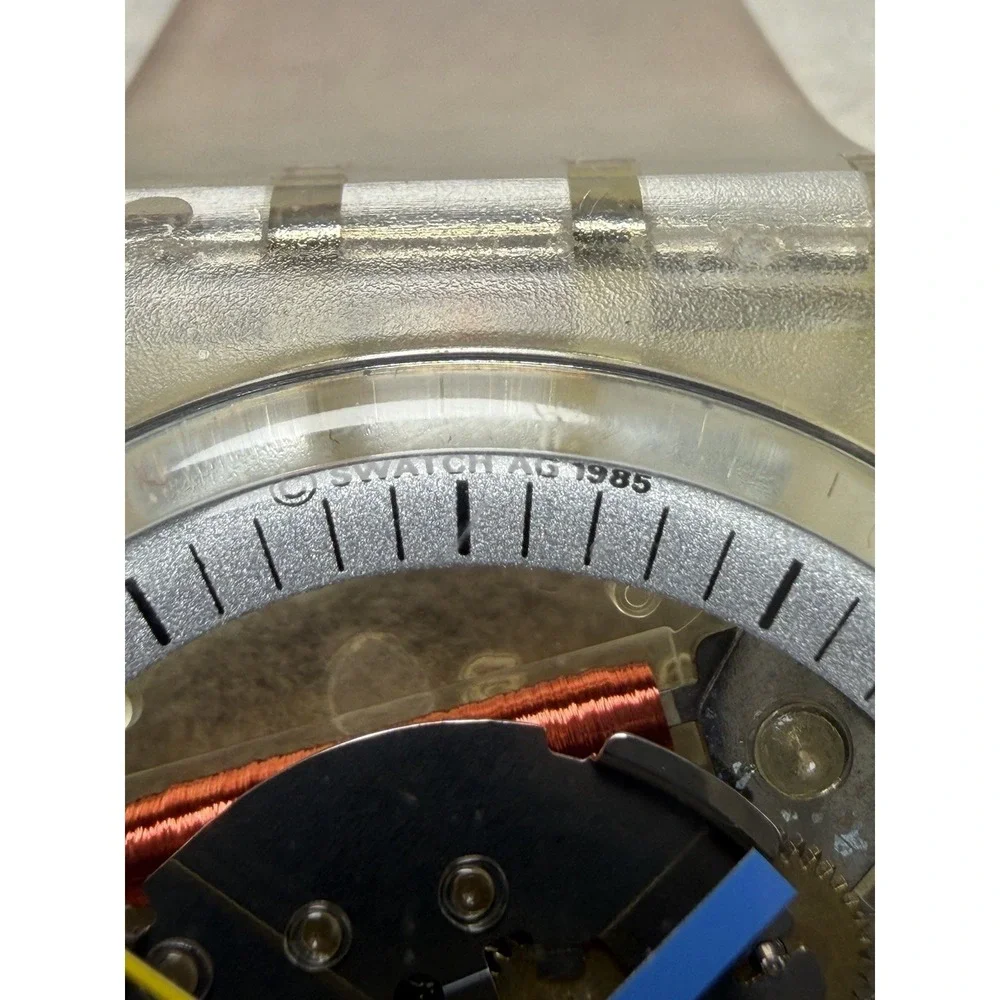 Swatch Jelly Fish GK100 New Battery AG1985 Vintage Skeleton 34MM 7.5